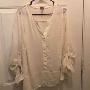 White Worthington blouse